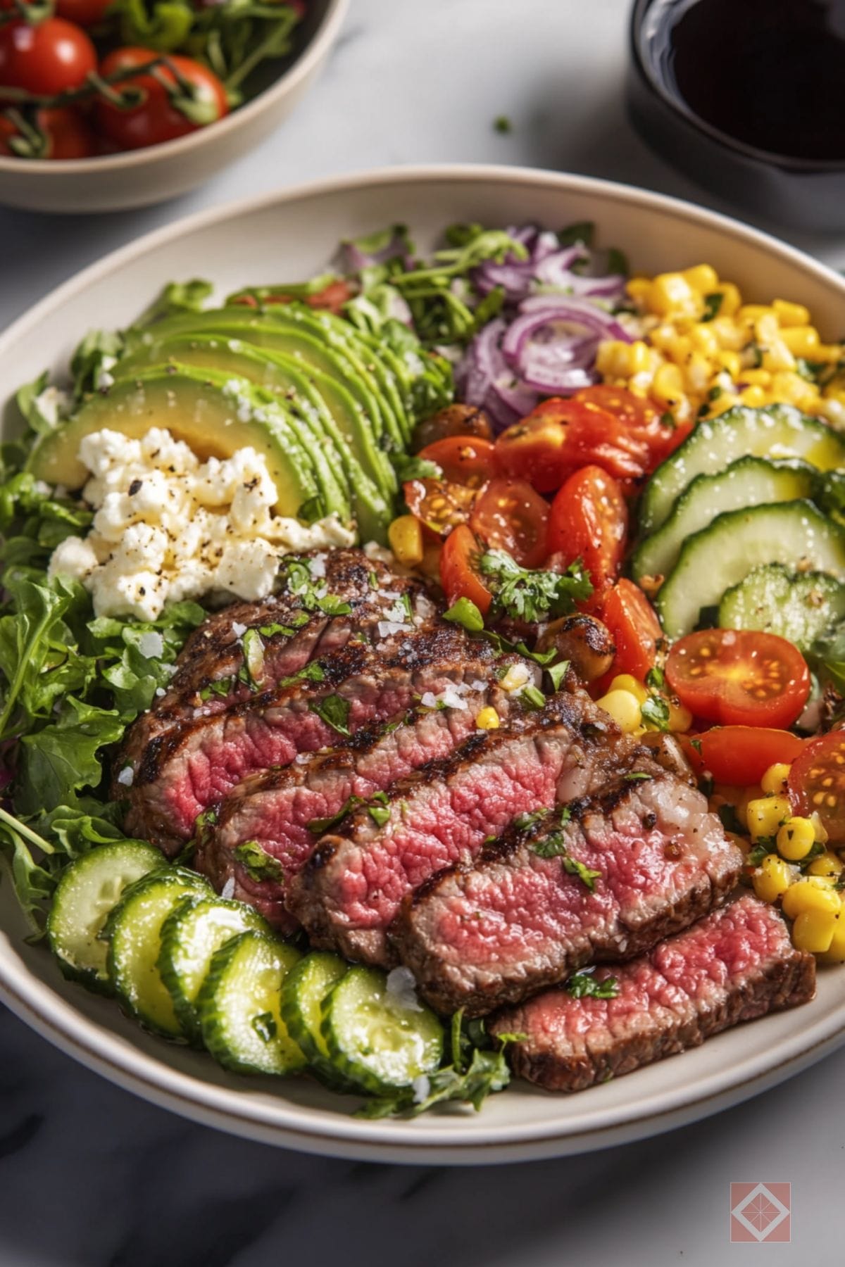 9 Salad Recipes So Good You'll Forget You're Eating Healthy 11 9 Salad Recipes So Good You'll Forget You're Eating Healthy - Steak Cobb Salad pin 1 midia