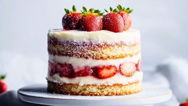 Fresh & Easy Strawberry Cake Recipe for Beginners 6 Fresh & Easy Strawberry Cake Recipe for Beginners - Strawberry Naked Cake midia
