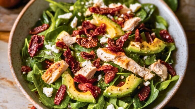 Mediterranean-Inspired Avocado & Sun-Dried Tomato Salad Recipe 2 Mediterranean-Inspired Avocado & Sun-Dried Tomato Salad Recipe - Sun Dried Tomato and Avocado Salad with Chicken midia