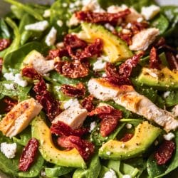Mediterranean-Inspired Avocado & Sun-Dried Tomato Salad Recipe 4 Mediterranean-Inspired Avocado & Sun-Dried Tomato Salad Recipe - Sun Dried Tomato and Avocado Salad with Chicken midia