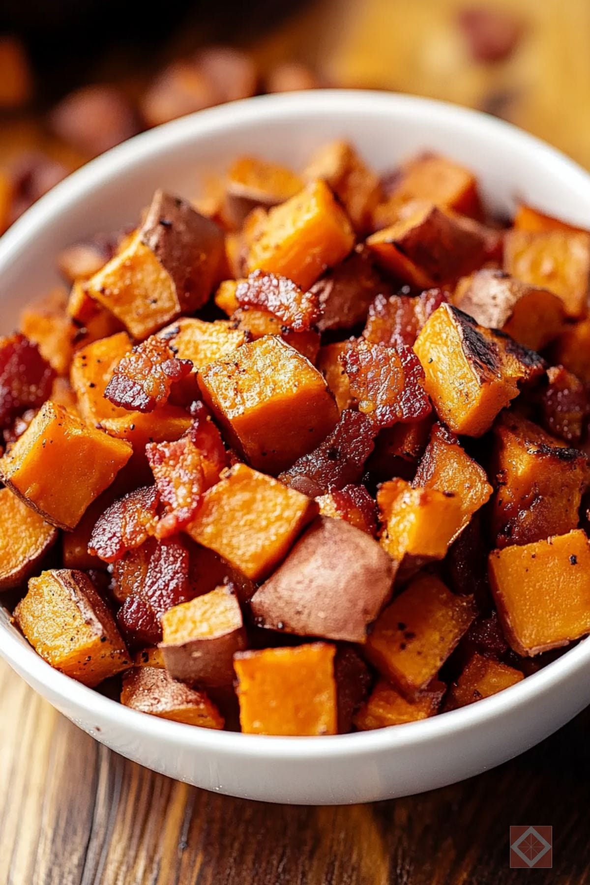 Quick & Easy Sweet Potato Hash Recipe with Bacon 4 Quick & Easy Sweet Potato Hash Recipe with Bacon - Sweet Potato Hash with Bacon pin 2 midia