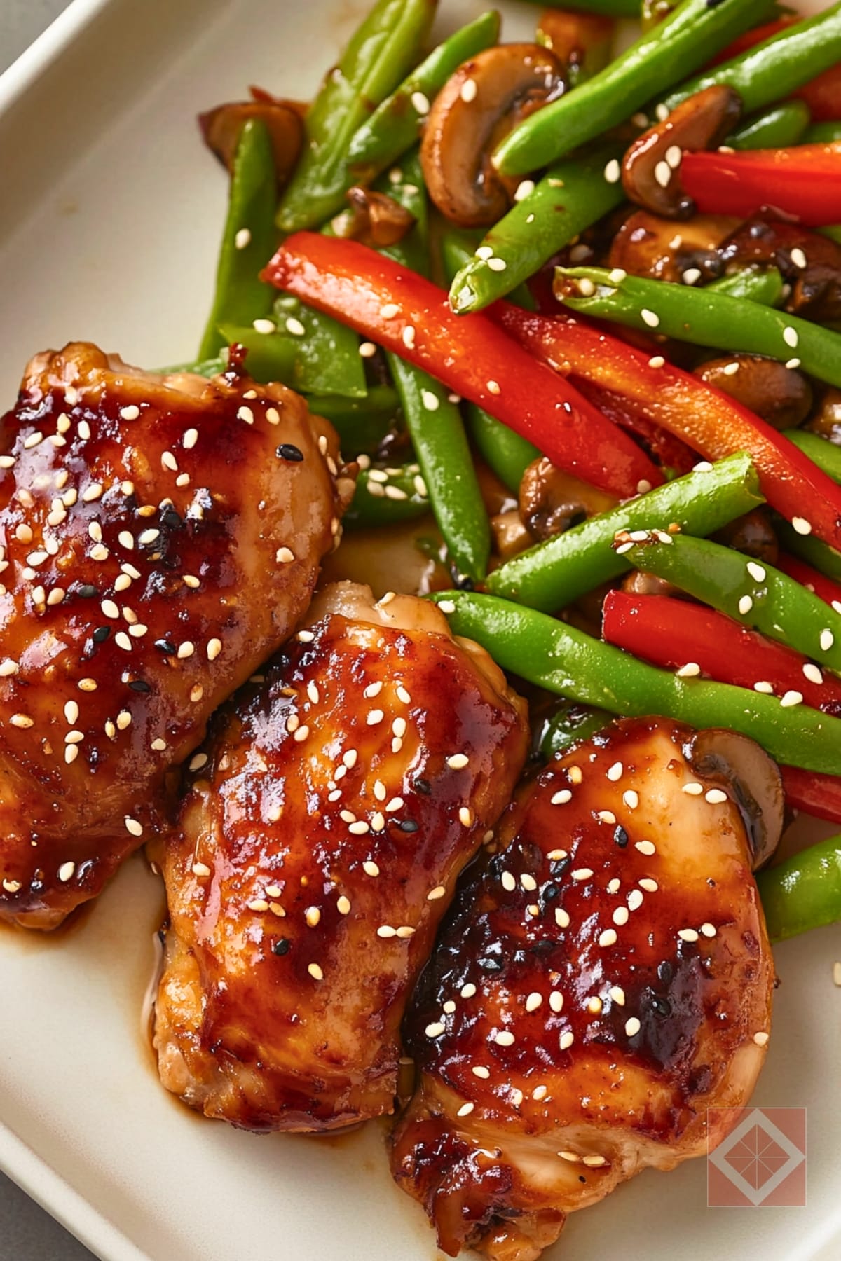 Simple Teriyaki Chicken Thighs with Sesame Vegies One-Pot Recipe 3 Simple Teriyaki Chicken Thighs with Sesame Vegies One-Pot Recipe - Teriyaki Chicken Thighs with Sesame Veggies pin 1 midia