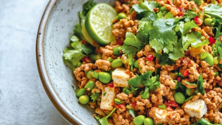 Quick and Easy Tofu Dinner with Edamame & Fresh Herbs 2 Quick and Easy Tofu Dinner with Edamame & Fresh Herbs - Tofu Dinner midia