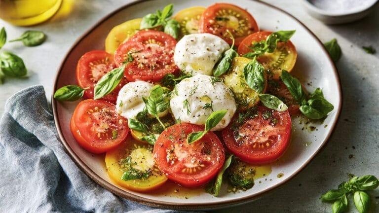 This 5-Minute Tomato Trick Makes Burrata Salad Taste Like Magic 10 This 5-Minute Tomato Trick Makes Burrata Salad Taste Like Magic - Tomato Burrata Salad midia