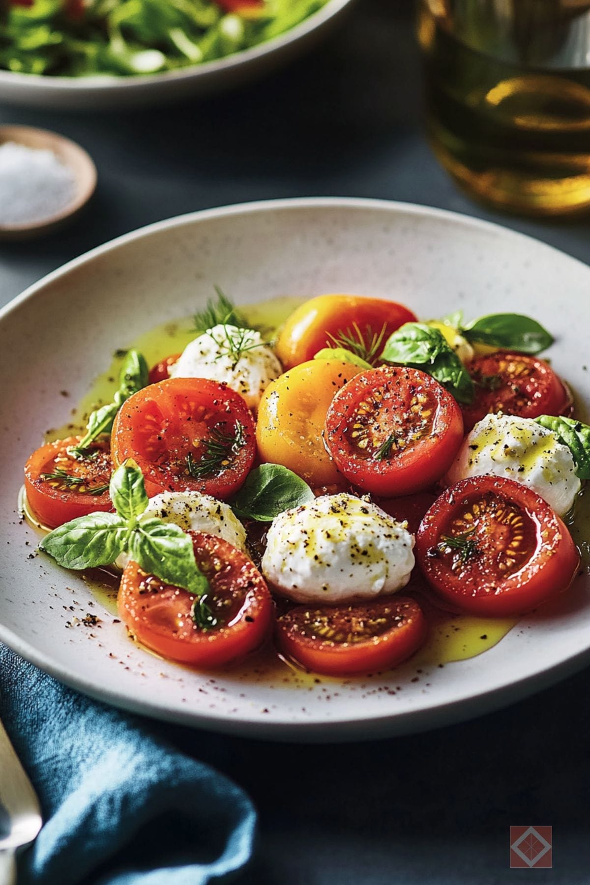 This 5-Minute Tomato Trick Makes Burrata Salad Taste Like Magic 3 This 5-Minute Tomato Trick Makes Burrata Salad Taste Like Magic - Tomato Burrata Salad pin 1 midia