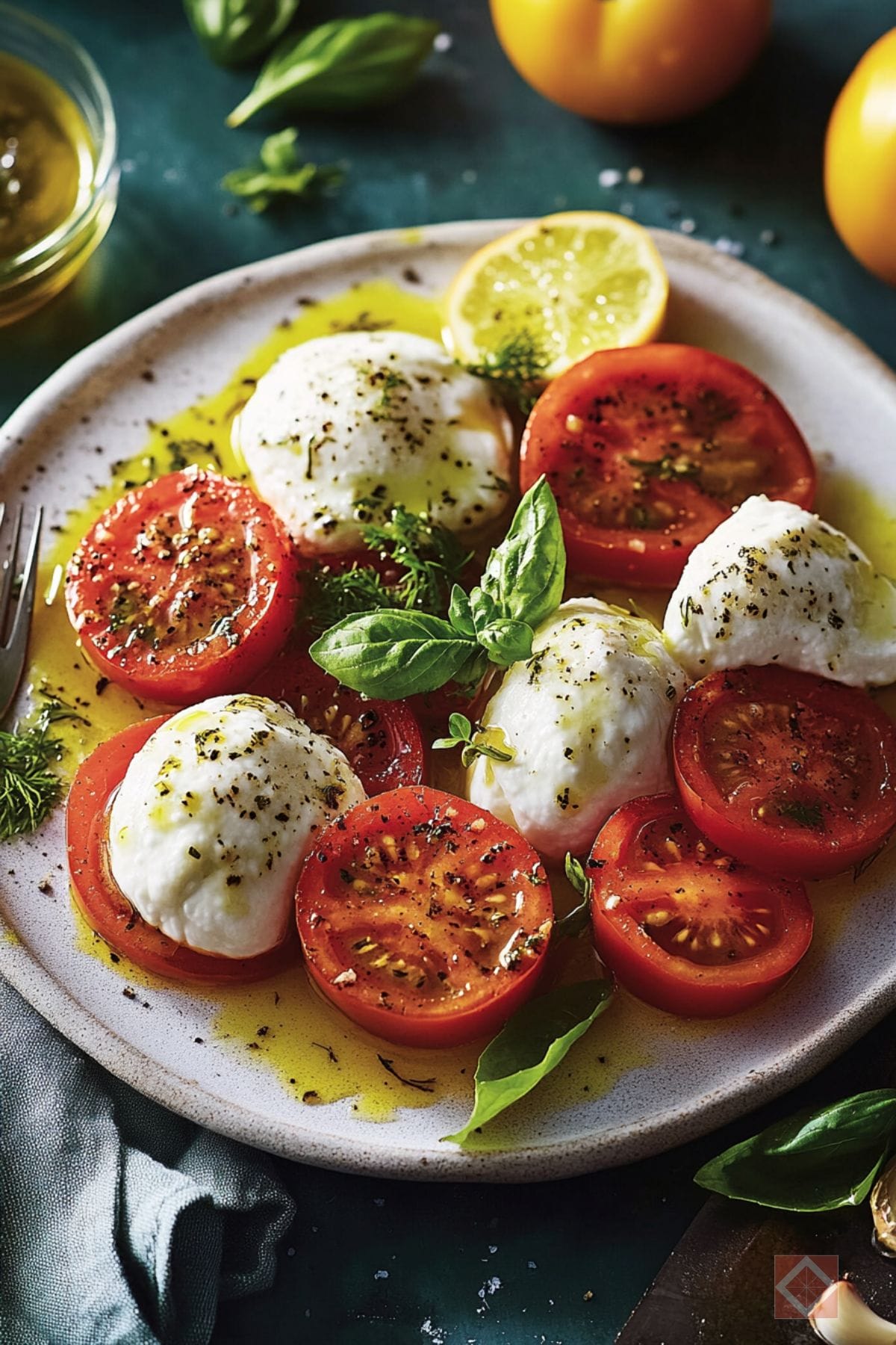This 5-Minute Tomato Trick Makes Burrata Salad Taste Like Magic 4 This 5-Minute Tomato Trick Makes Burrata Salad Taste Like Magic - Tomato Burrata Salad pin 2 midia