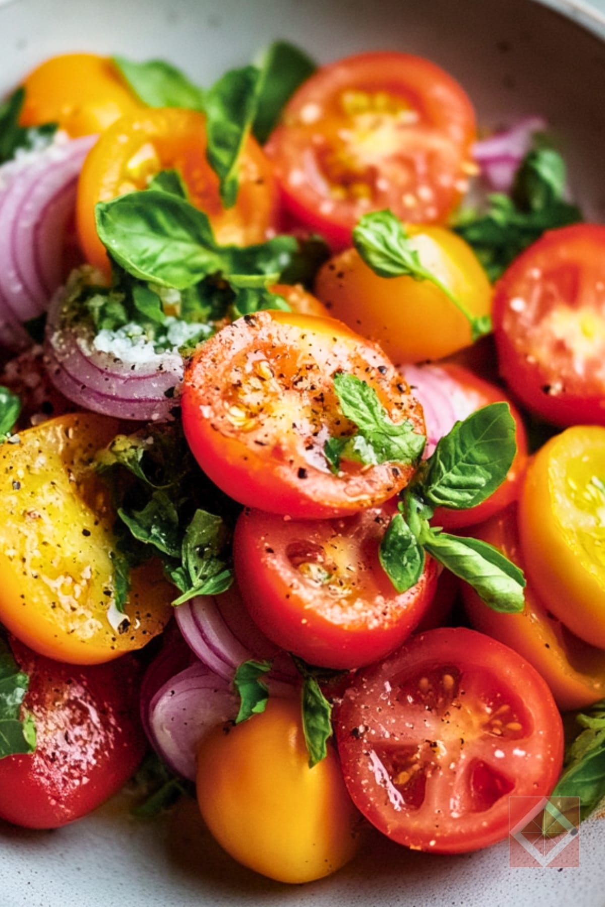 The Best Tomato Salad Recipe for Dinner 2 The Best Tomato Salad Recipe for Dinner - Tomato Salad pin 1 midia