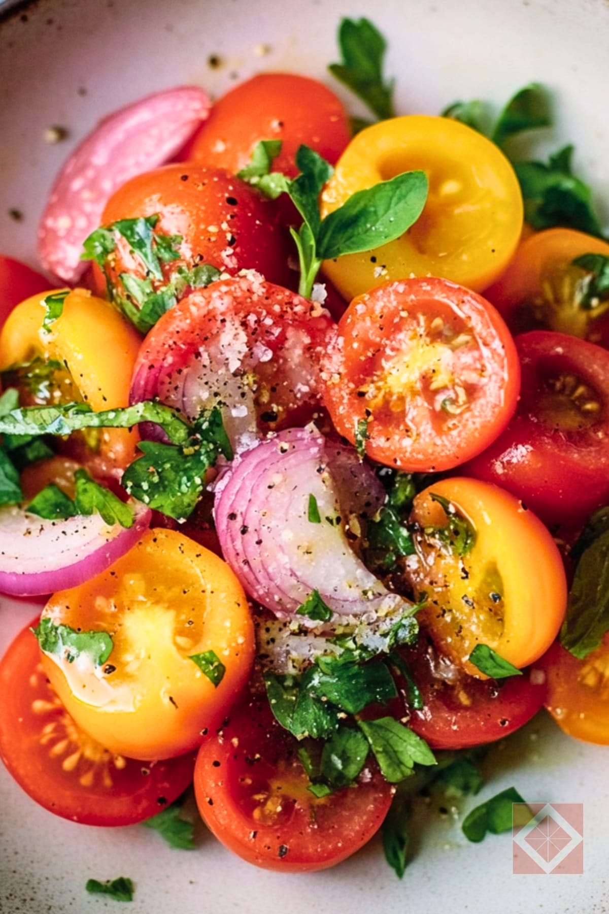 The Best Tomato Salad Recipe for Dinner 3 The Best Tomato Salad Recipe for Dinner - Tomato Salad pin 2 midia