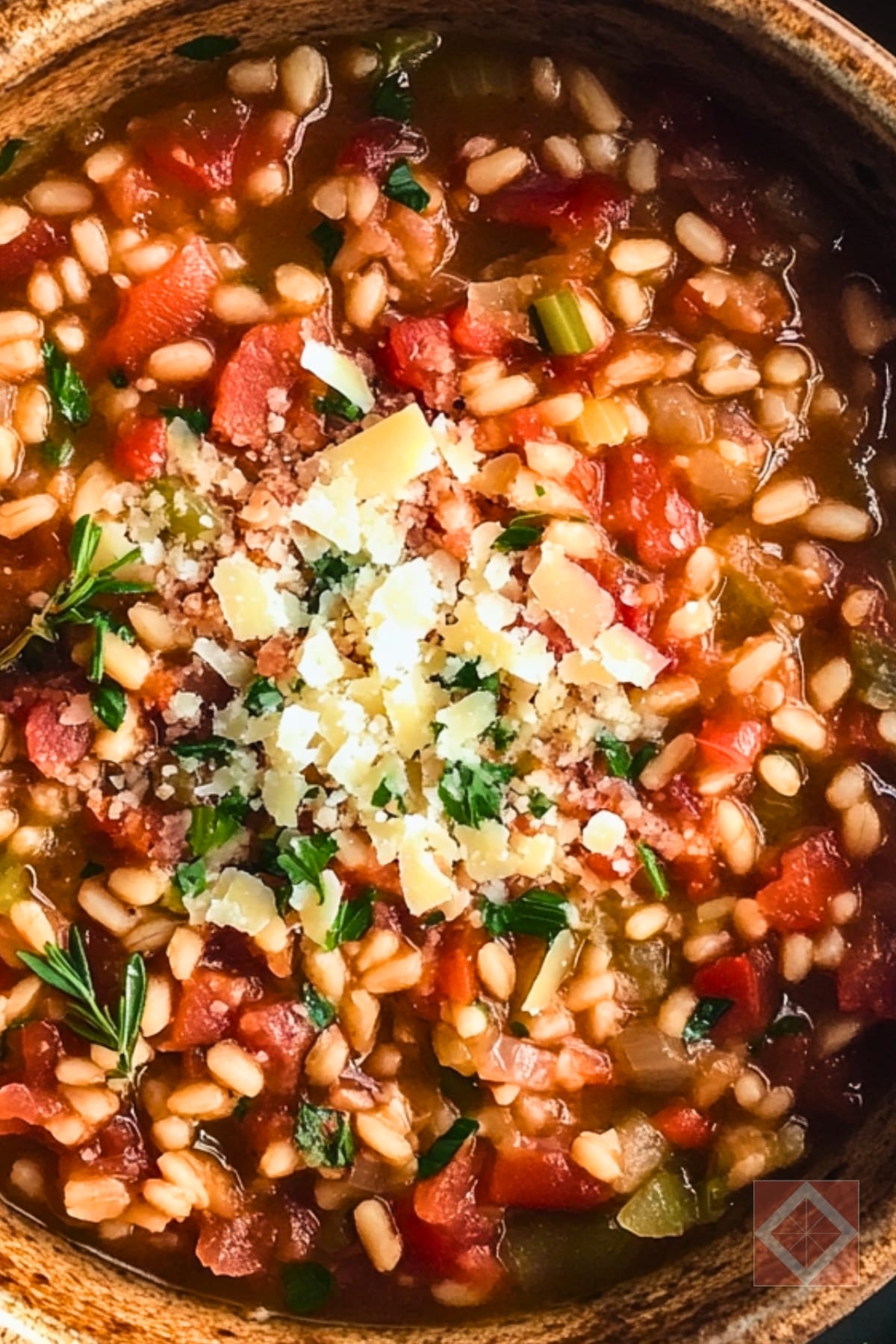 Warm Up with This Tomato & Farro Soup Recipe 3 Warm Up with This Tomato & Farro Soup Recipe - Tomato and Farro Soup pin 1 midia