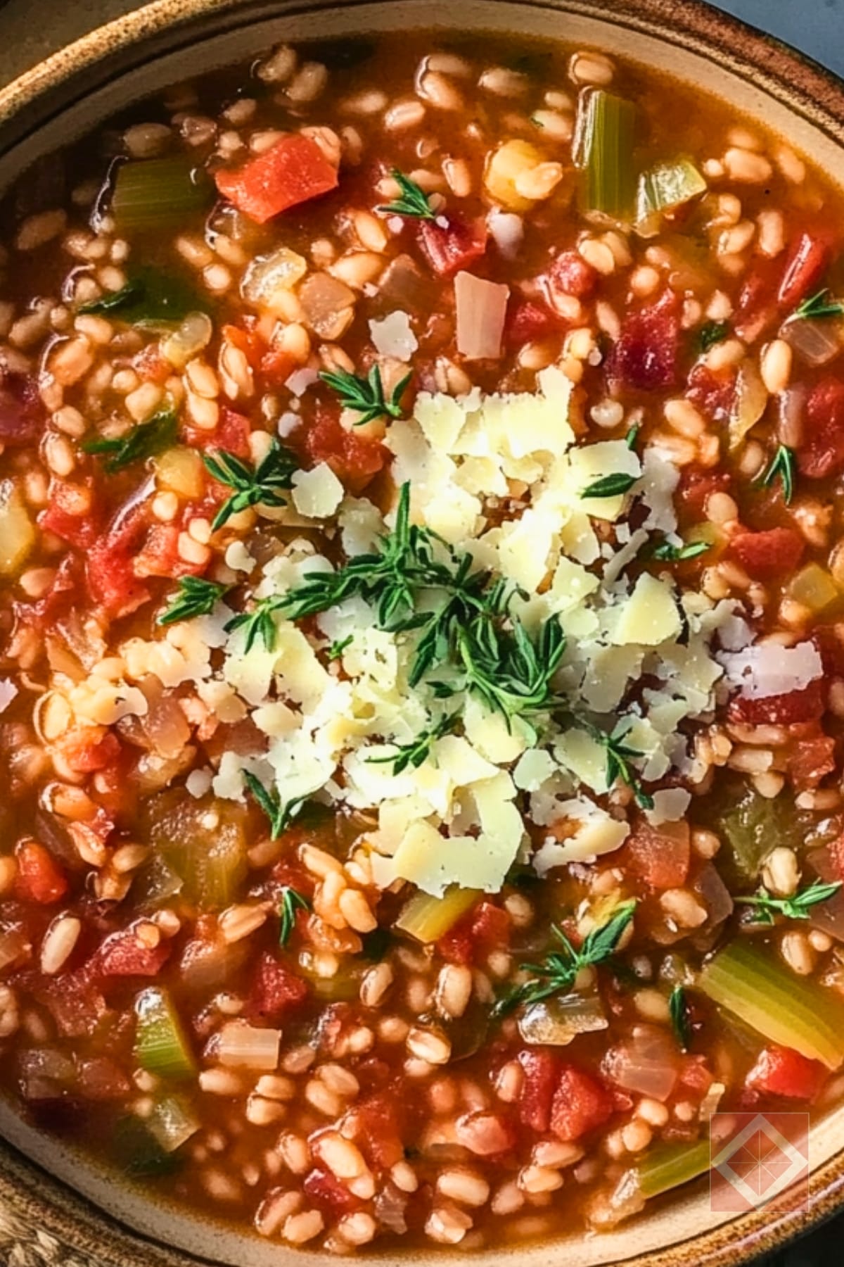 Warm Up with This Tomato & Farro Soup Recipe 4 Warm Up with This Tomato & Farro Soup Recipe - Tomato and Farro Soup pin 2 midia