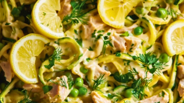 Protein-Packed Tuna Zoodle Bake with a Healthy Sauce 10 Protein-Packed Tuna Zoodle Bake with a Healthy Sauce - Tuna Zoodle Casserole with Lemon Cashew Alfredo midia