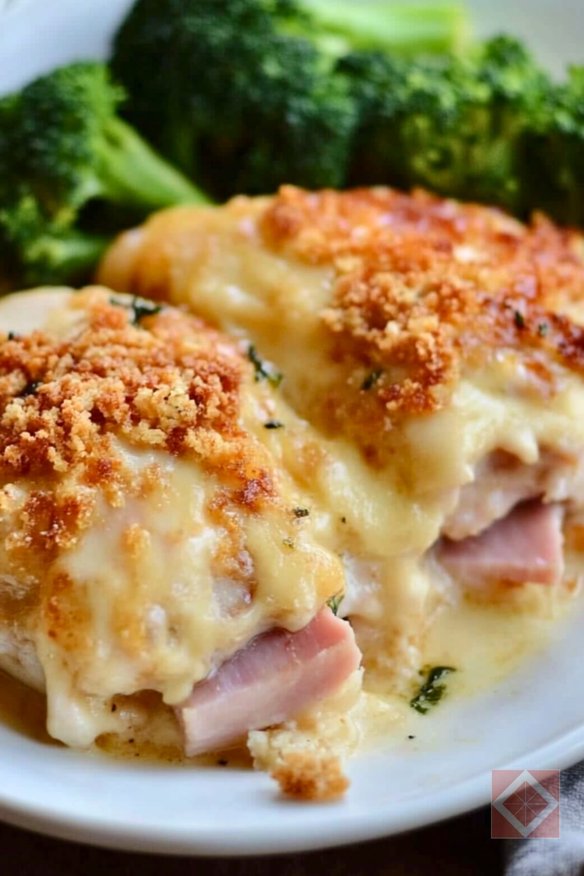 Easy Unstuffed Ham & Cheese Chicken with Roasted Broccoli One-Pot Recipe 3 Easy Unstuffed Ham & Cheese Chicken with Roasted Broccoli One-Pot Recipe - Unstuffed Ham and Cheese Chicken with Roasted Broccoli pin 1 midia