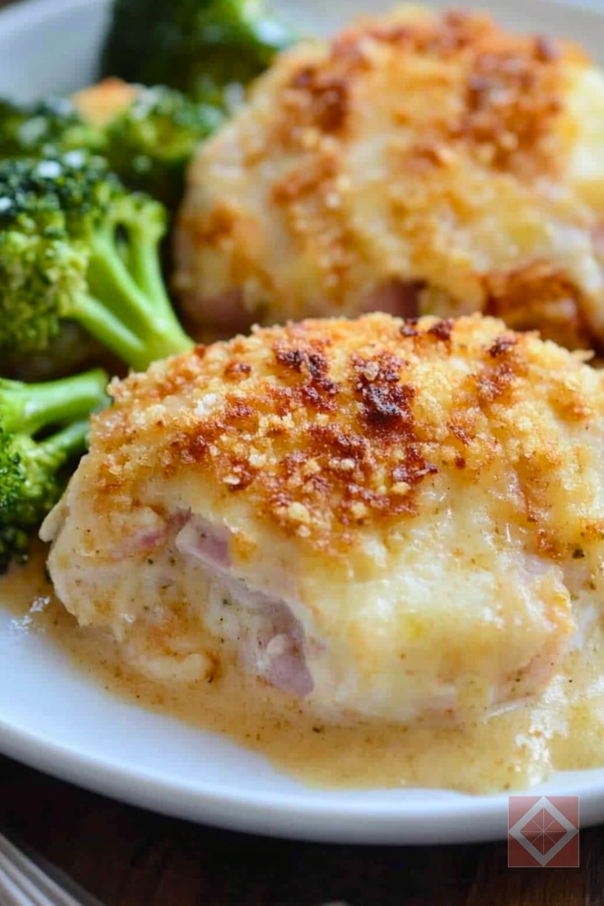 Easy Unstuffed Ham & Cheese Chicken with Roasted Broccoli One-Pot Recipe 4 Easy Unstuffed Ham & Cheese Chicken with Roasted Broccoli One-Pot Recipe - Unstuffed Ham and Cheese Chicken with Roasted Broccoli pin 2 midia