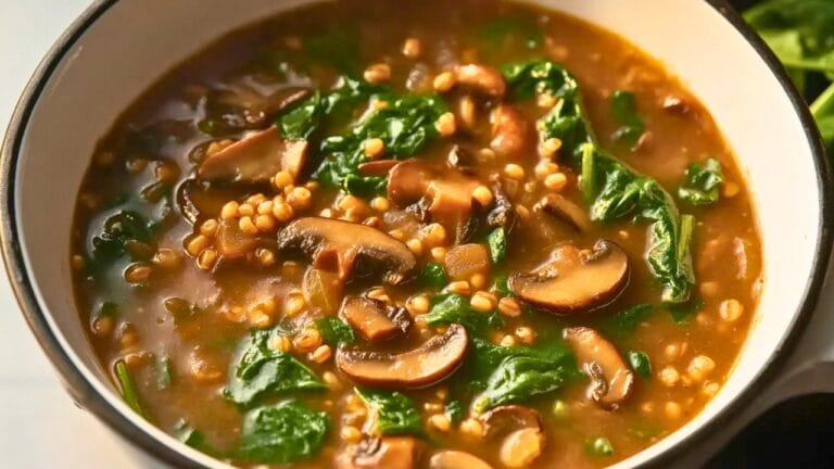 Easy Wheat Berry & Wild Mushroom Stew One-Pot Recipe for Vegans - Wheat Berry and Wild Mushroom Stew One Pot midia