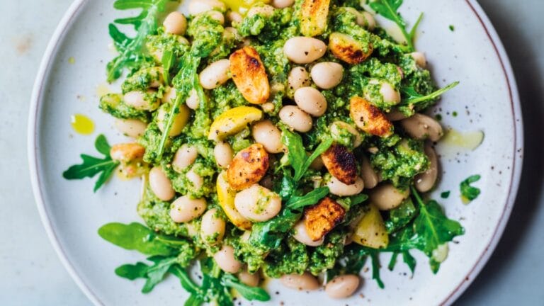 Quick & Healthy Warm White Bean Salad Recipe 3 Quick & Healthy Warm White Bean Salad Recipe - White Bean Salad midia