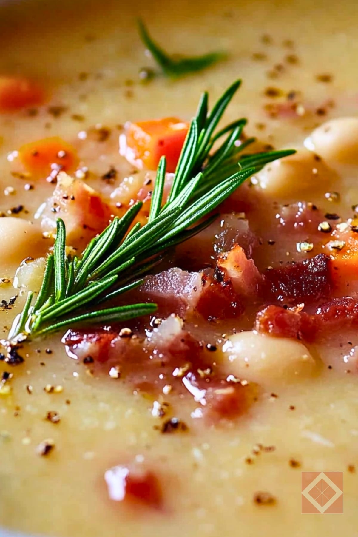 Easy White Bean Soup with Pancetta & Rosemary One Pot Recipe 4 Easy White Bean Soup with Pancetta & Rosemary One Pot Recipe - White Bean Soup with Pancetta and Rosemary One Pot pin 2 midia