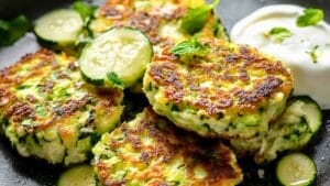 How to Make Zucchini-Cornmeal Cakes with Mint Chutney 1 How to Make Zucchini-Cornmeal Cakes with Mint Chutney - Zucchini Cornmeal Cakes midia