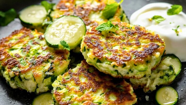 How to Make Zucchini-Cornmeal Cakes with Mint Chutney 8 How to Make Zucchini-Cornmeal Cakes with Mint Chutney - Zucchini Cornmeal Cakes midia