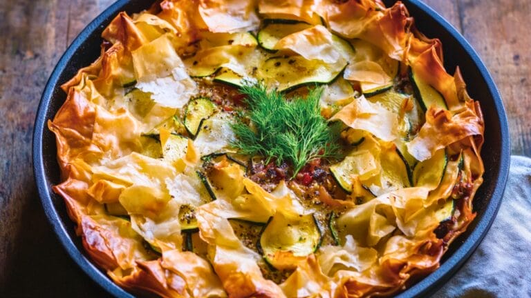 Mediterranean Zucchini Pie: Easy Phyllo Dinner Recipe 5 Mediterranean Zucchini Pie: Easy Phyllo Dinner Recipe - Zucchini Pie midia