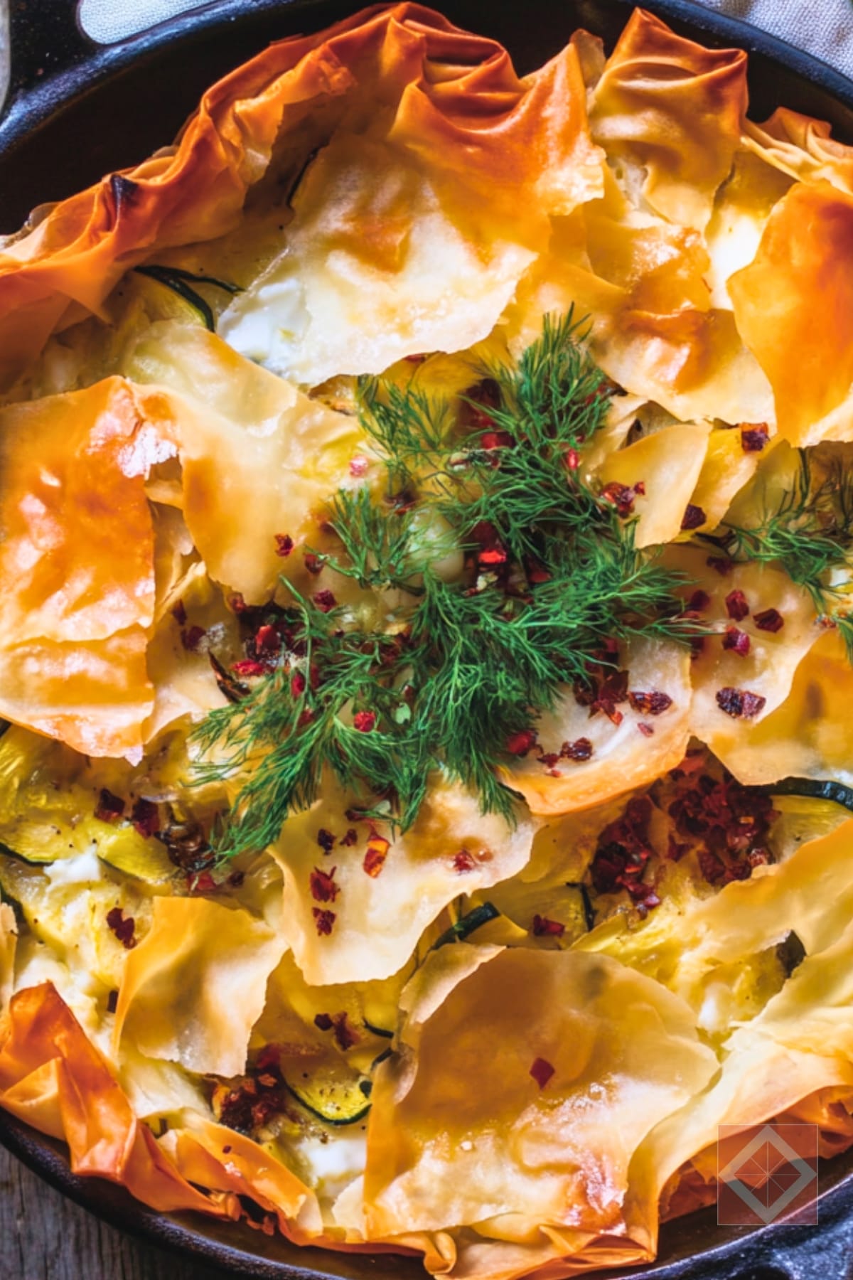 Mediterranean Zucchini Pie: Easy Phyllo Dinner Recipe 4 Mediterranean Zucchini Pie: Easy Phyllo Dinner Recipe - Zucchini Pie pin 2 midia