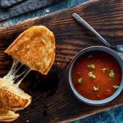 30 minute tomato soup that tastes like you spent all day on it (plus brie grilled cheese) 5 30 minute tomato soup that tastes like you spent all day on it (plus brie grilled cheese) - grilled cheese sandwich with tomato soup s2025251927dnoh