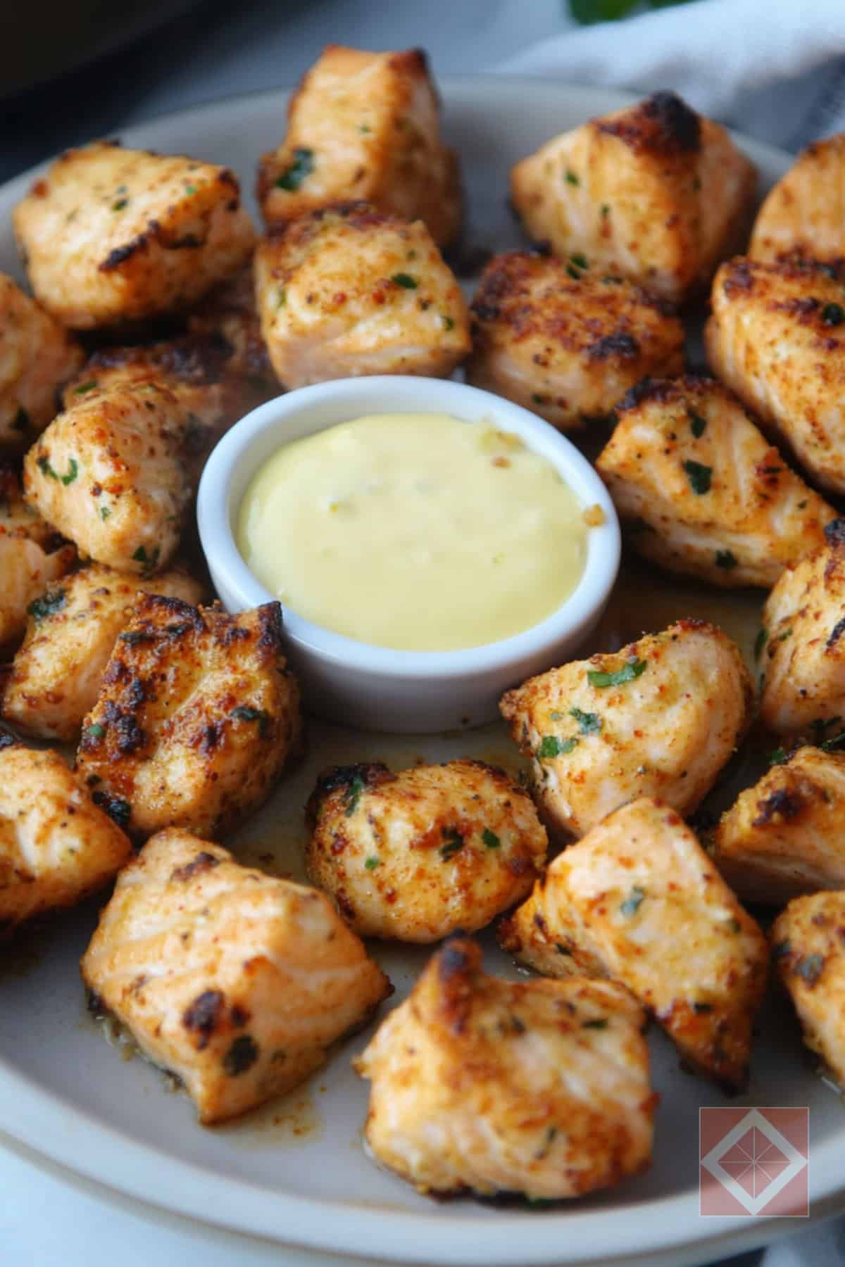 Easy Air Fryer Salmon Bites for a Quick Keto Meal 4 Easy Air Fryer Salmon Bites for a Quick Keto Meal - Air Fryer Salmon Bites pin 2 midia