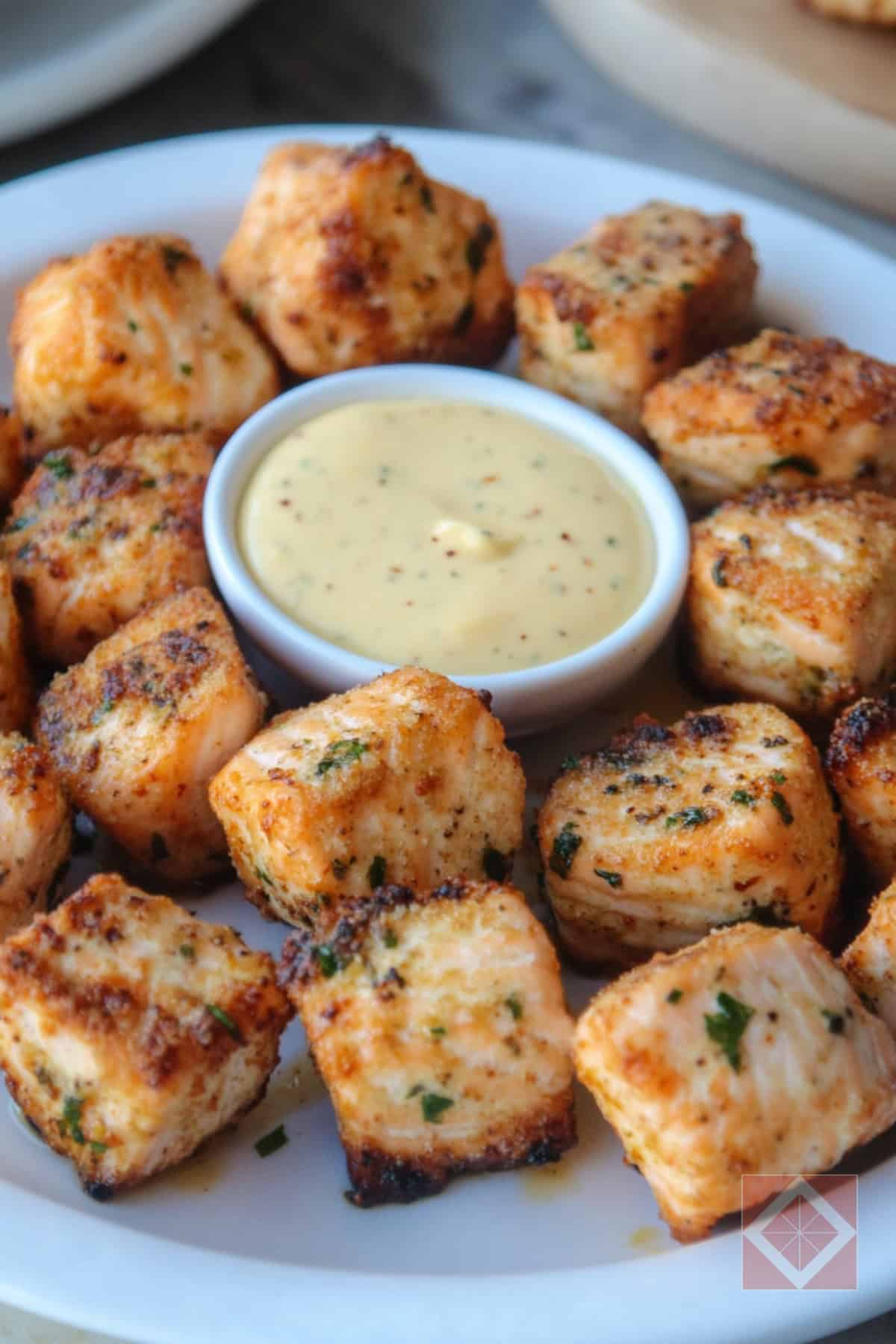 Easy Air Fryer Salmon Bites for a Quick Keto Meal 5 Easy Air Fryer Salmon Bites for a Quick Keto Meal - Air Fryer Salmon Bites pin 3 midia