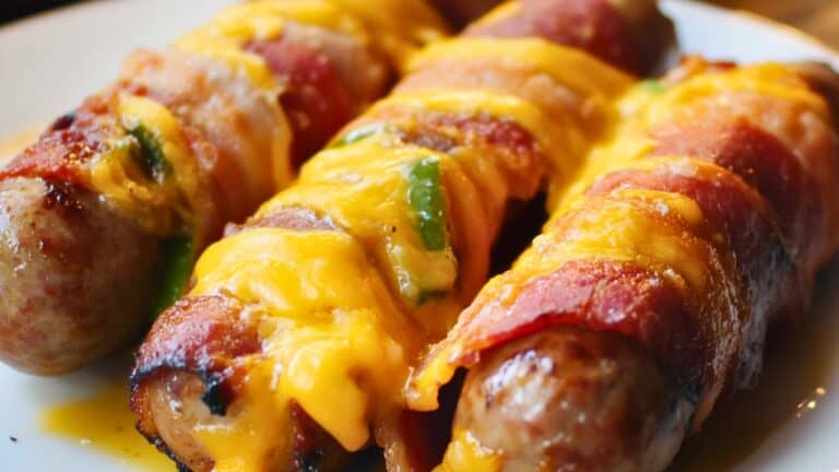 Bacon Wrapped Keto Brats with Melty Cheddar 7 Bacon Wrapped Keto Brats with Melty Cheddar - Bacon Wrapped Keto Brats with Melty Cheddar midia