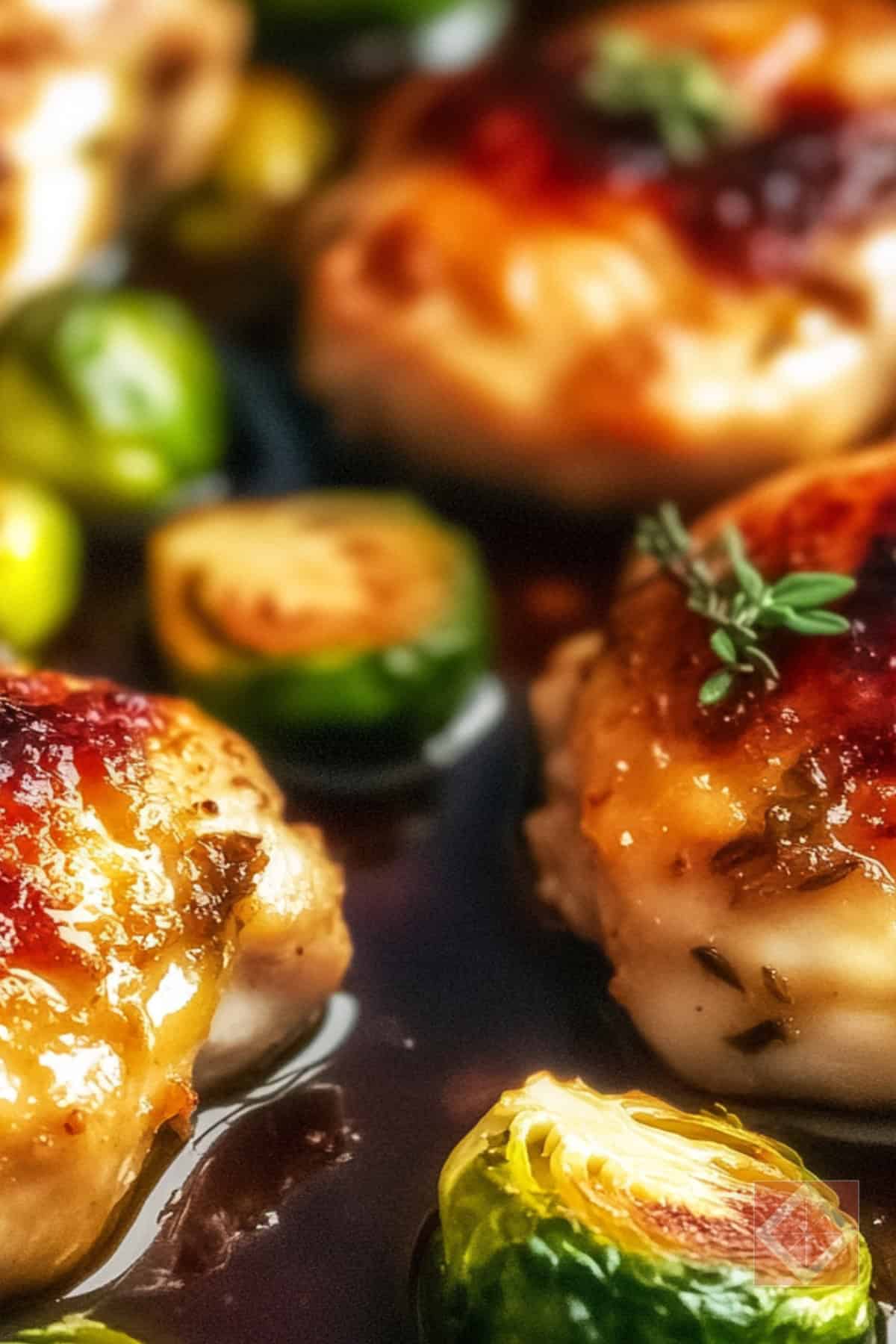 High-Protein Chicken Thighs with Roasted Sprouts 4 High-Protein Chicken Thighs with Roasted Sprouts - Baked Chicken Thighs with Brussels Sprouts pin 2 midia