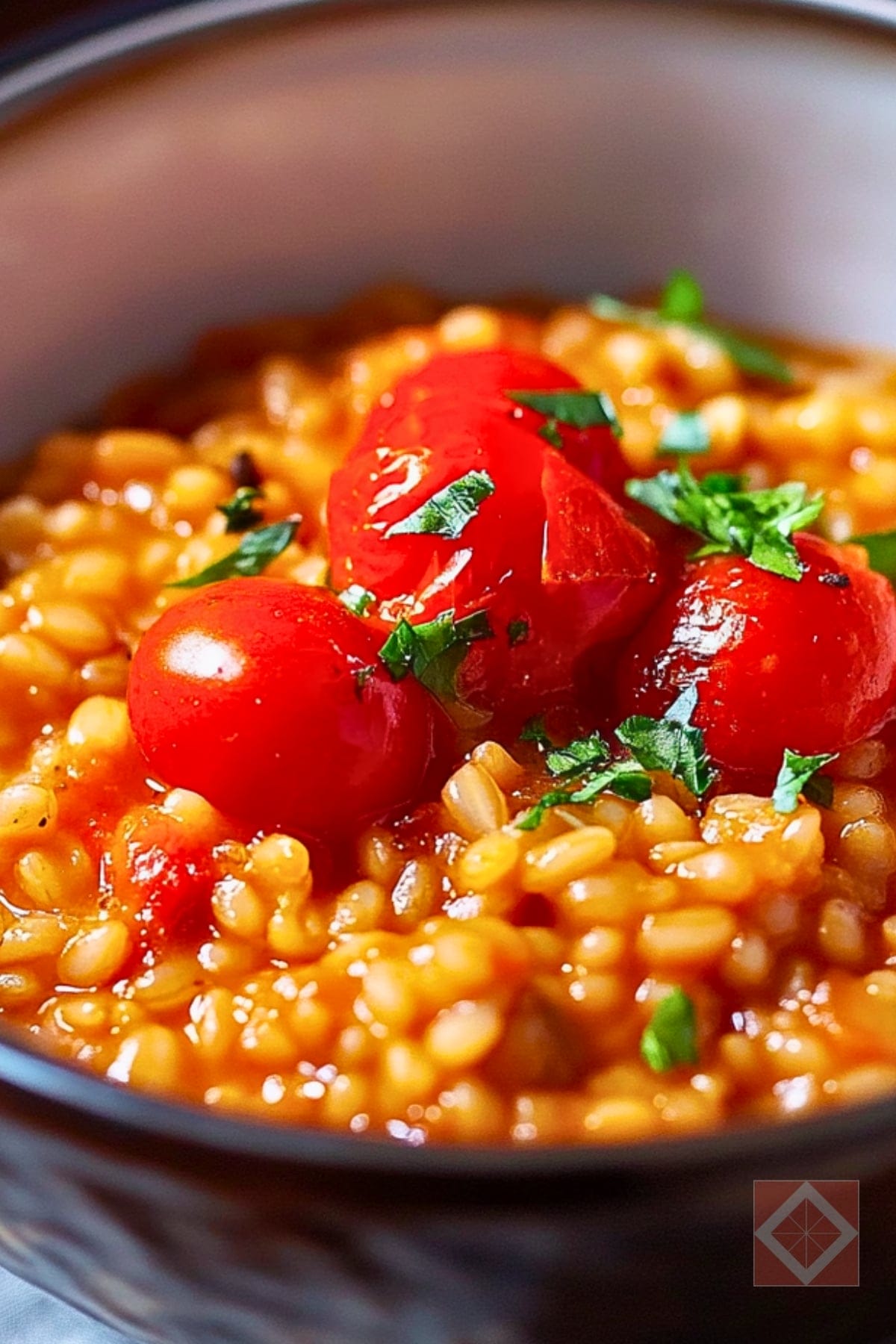 Low-Sodium Tomato Barley Risotto for a DASH Meal 2 Low-Sodium Tomato Barley Risotto for a DASH Meal - Barley Risotto with Tomatoes pin 1 midia