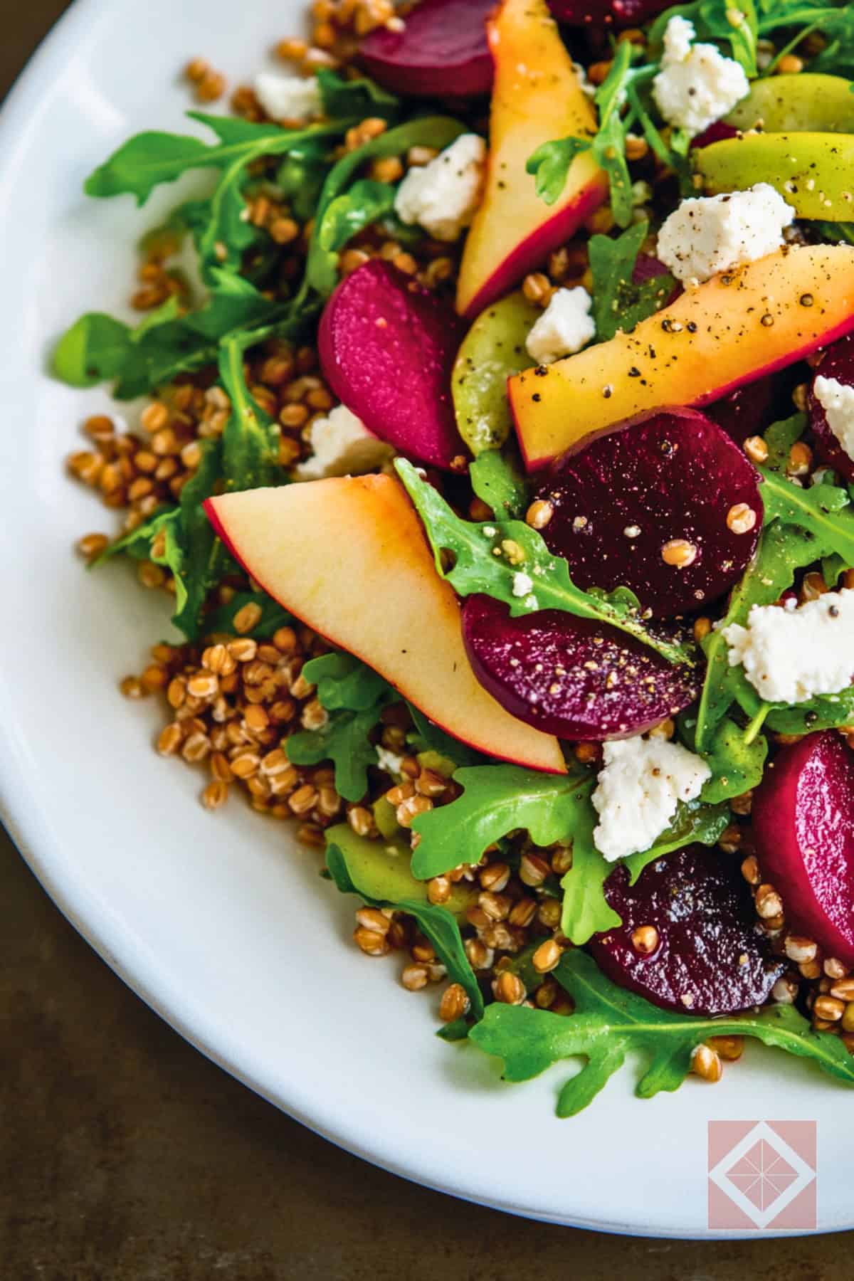 Best Beet & Wheat Berry Salad with Arugula & Apples 3 Best Beet & Wheat Berry Salad with Arugula & Apples - Beet Wheat Berry Salad with Arugula Apples pin 3 midia