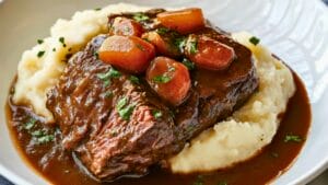 Best Braised Steaks with Garlicky Smashed Potatoes 1 Best Braised Steaks with Garlicky Smashed Potatoes - Best Braised Steaks with Garlicky Smashed Potatoes One Pot midia