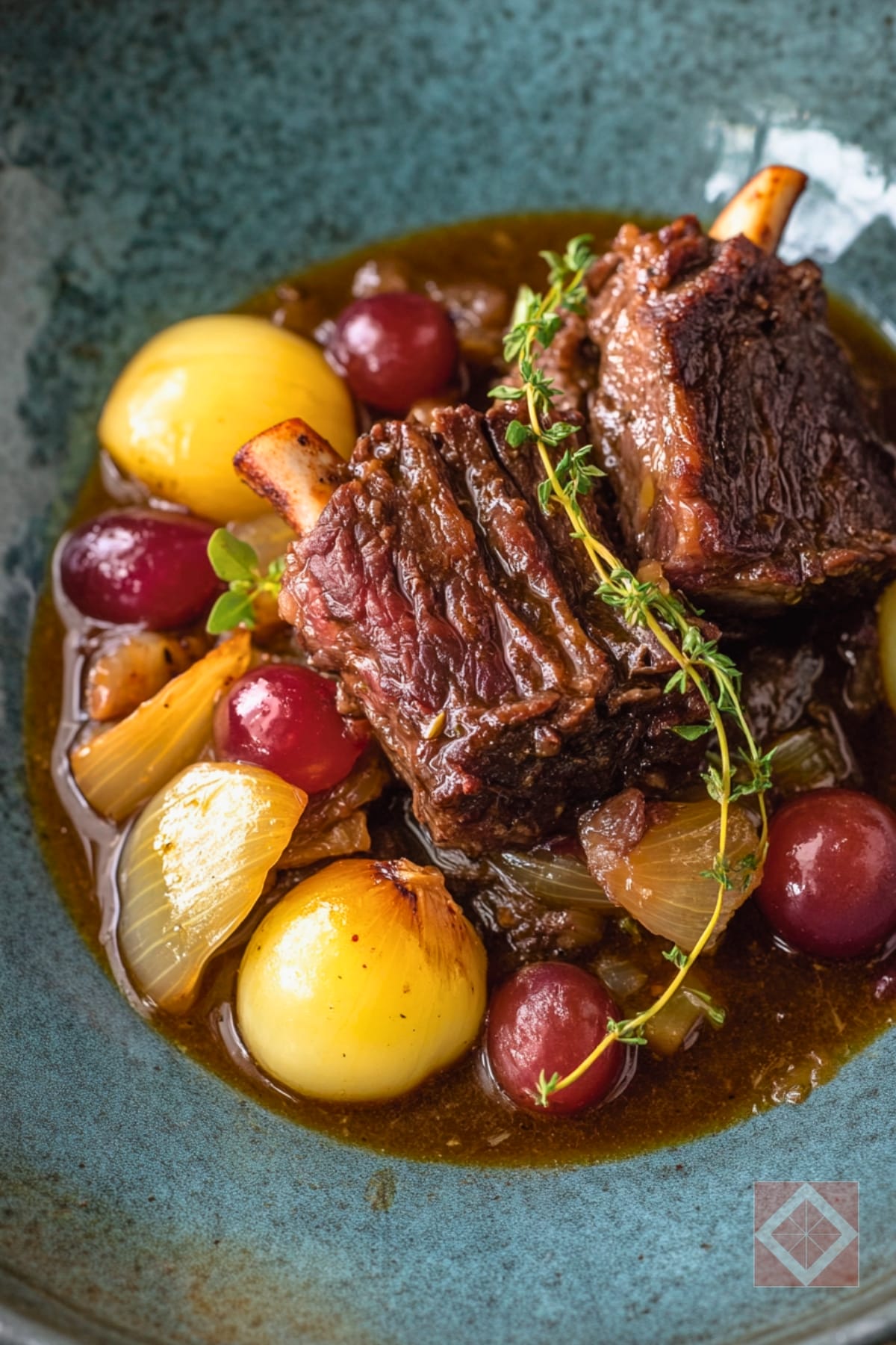 Easy Braised Short Ribs with Fennel & Pickled Grapes Instant Pot Recipe 2 Easy Braised Short Ribs with Fennel & Pickled Grapes Instant Pot Recipe - Braised Short Ribs with Fennel and Pickled Grapes One Pot pin 1 midia