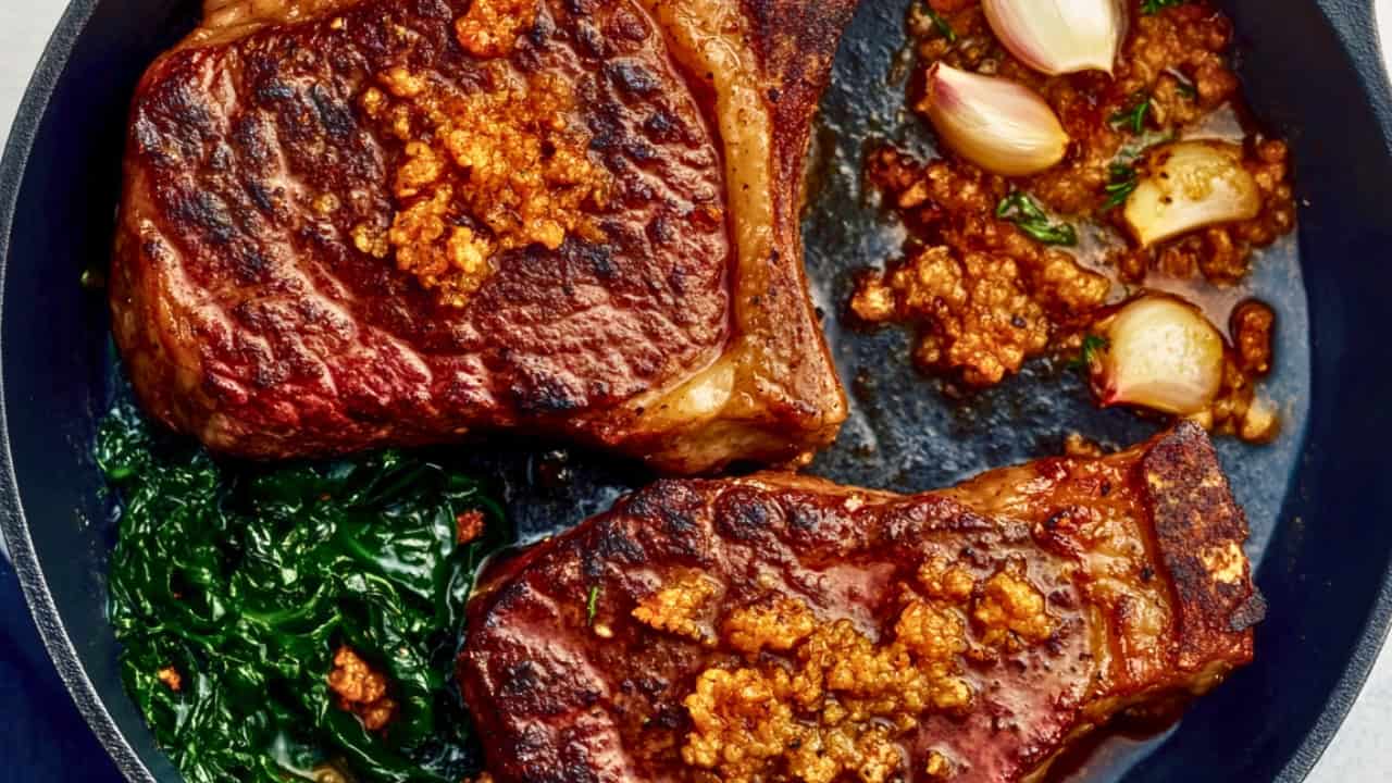 The Steak Hierarchy: Why You’re Overpaying for Mediocre Beef (And How to Fix It) 6 The Steak Hierarchy: Why You’re Overpaying for Mediocre Beef (And How to Fix It) - Butter Basted Cast Iron Ribeye Recipe Swiss Chard with Garlicky Crunchies midia