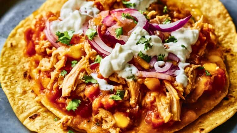 Quick & Smoky Chicken Tinga Tostadas (Ready in 15 Minutes) 3 Quick & Smoky Chicken Tinga Tostadas (Ready in 15 Minutes) - Cheater Chicken Tinga Tostadas midia 1