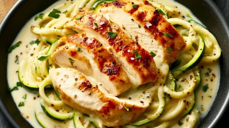 Zoodle Chicken Alfredo: A Guilt-Free Comfort Food 9 Zoodle Chicken Alfredo: A Guilt-Free Comfort Food - Chicken Alfredo with Zoodles midia