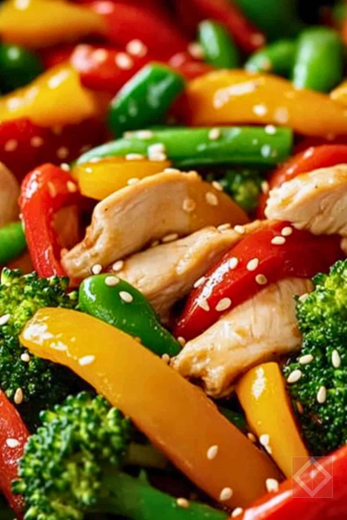 Quick & Easy High-Protein Chicken Stir-Fry 2 Quick & Easy High-Protein Chicken Stir-Fry - Chicken Stir Fry with Sesame Seeds pin 1 midia 1