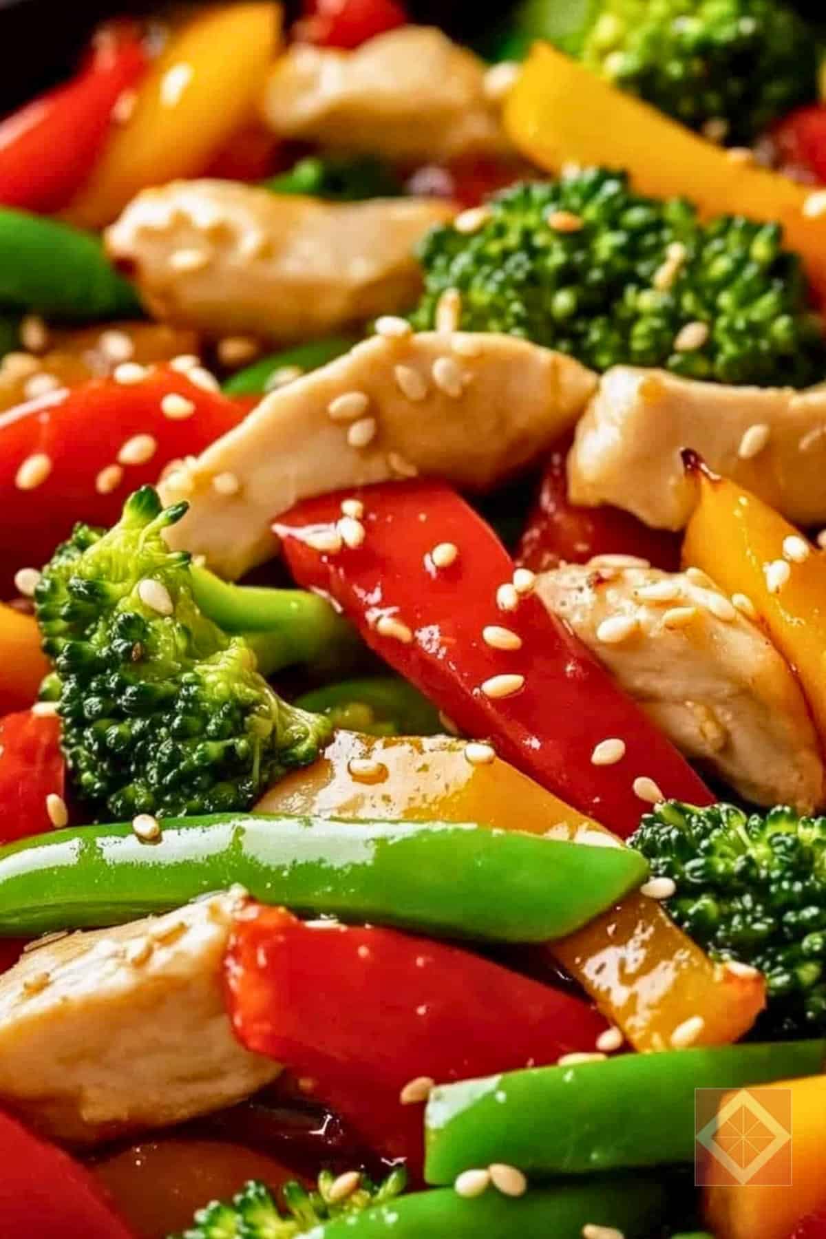 Quick & Easy High-Protein Chicken Stir-Fry 3 Quick & Easy High-Protein Chicken Stir-Fry - Chicken Stir Fry with Sesame Seeds pin 2 midia 1