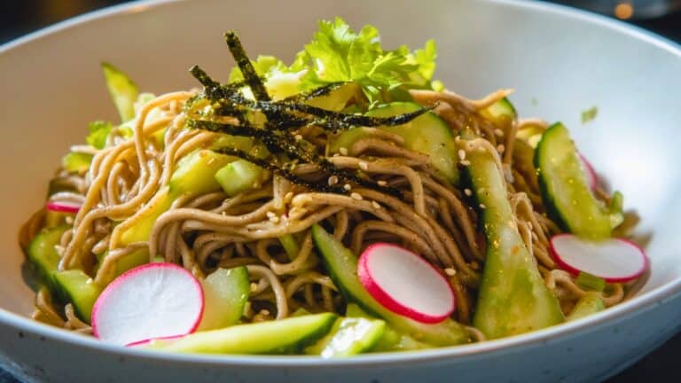Refreshing Chilled Soba Noodles with Cucumbers & Radishes One-Pot Recipe - Chilled Soba Noodles with Cucumbers Radishes midia