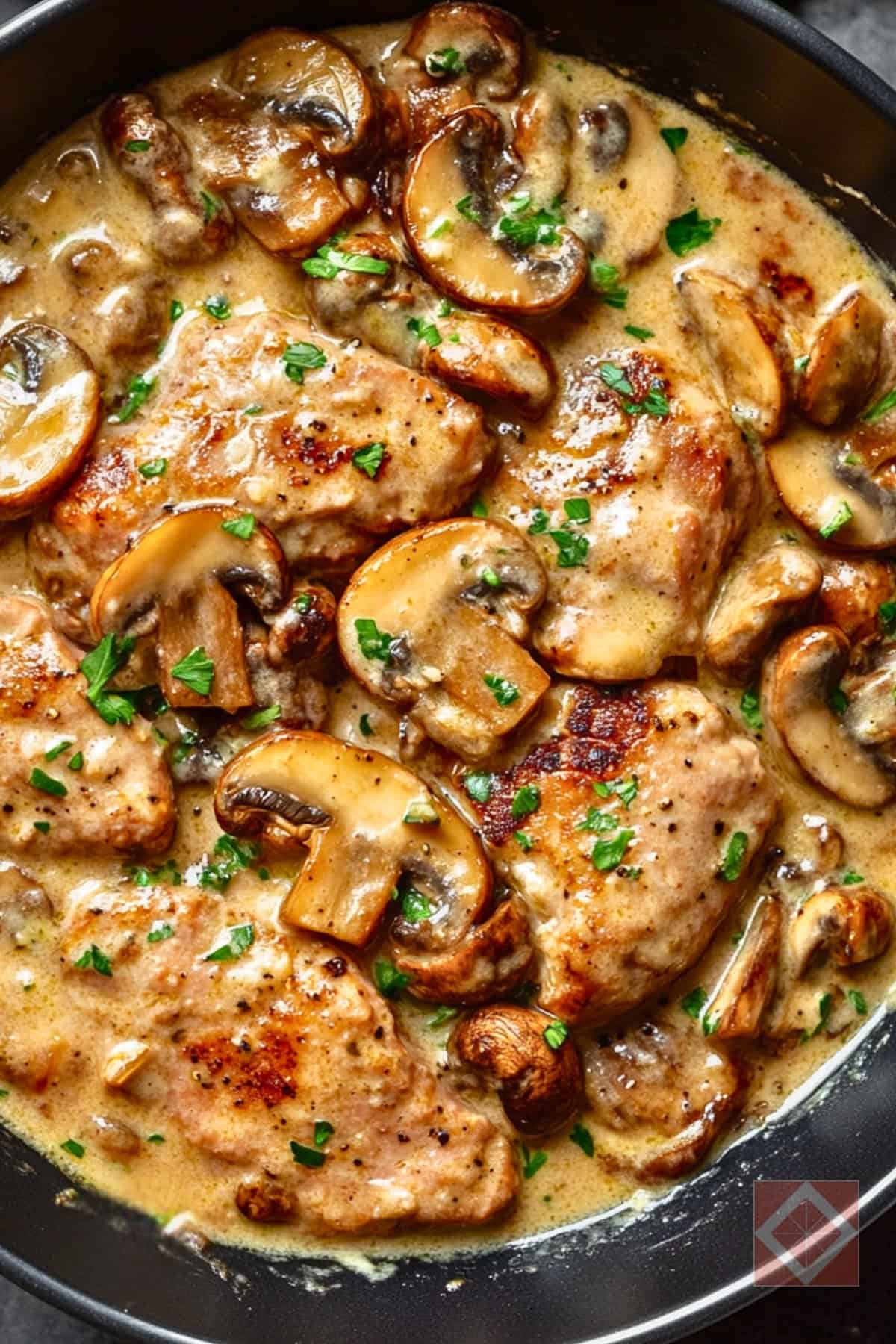 Rich & Creamy Pork Tenderloin with a Dijon Kick 4 Rich & Creamy Pork Tenderloin with a Dijon Kick - Creamy Dijon Pork Tenderloin Mushrooms pin 3 midia 1