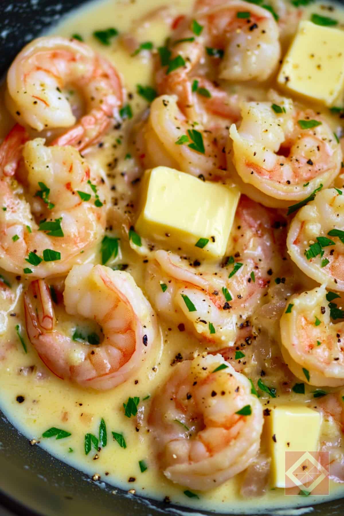 Keto One-Pan Creamy Garlic Shrimp for a Low-Carb Feast - Creamy Garlic Shrimp pin 1 midia