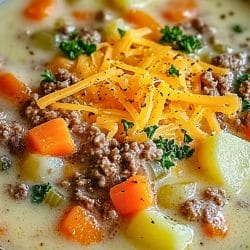 Easy Creamy Potato & Hamburger Soup Crockpot Recipe 5 Easy Creamy Potato & Hamburger Soup Crockpot Recipe - Creamy Potato and Hamburger Soup Meal Crockpot midia