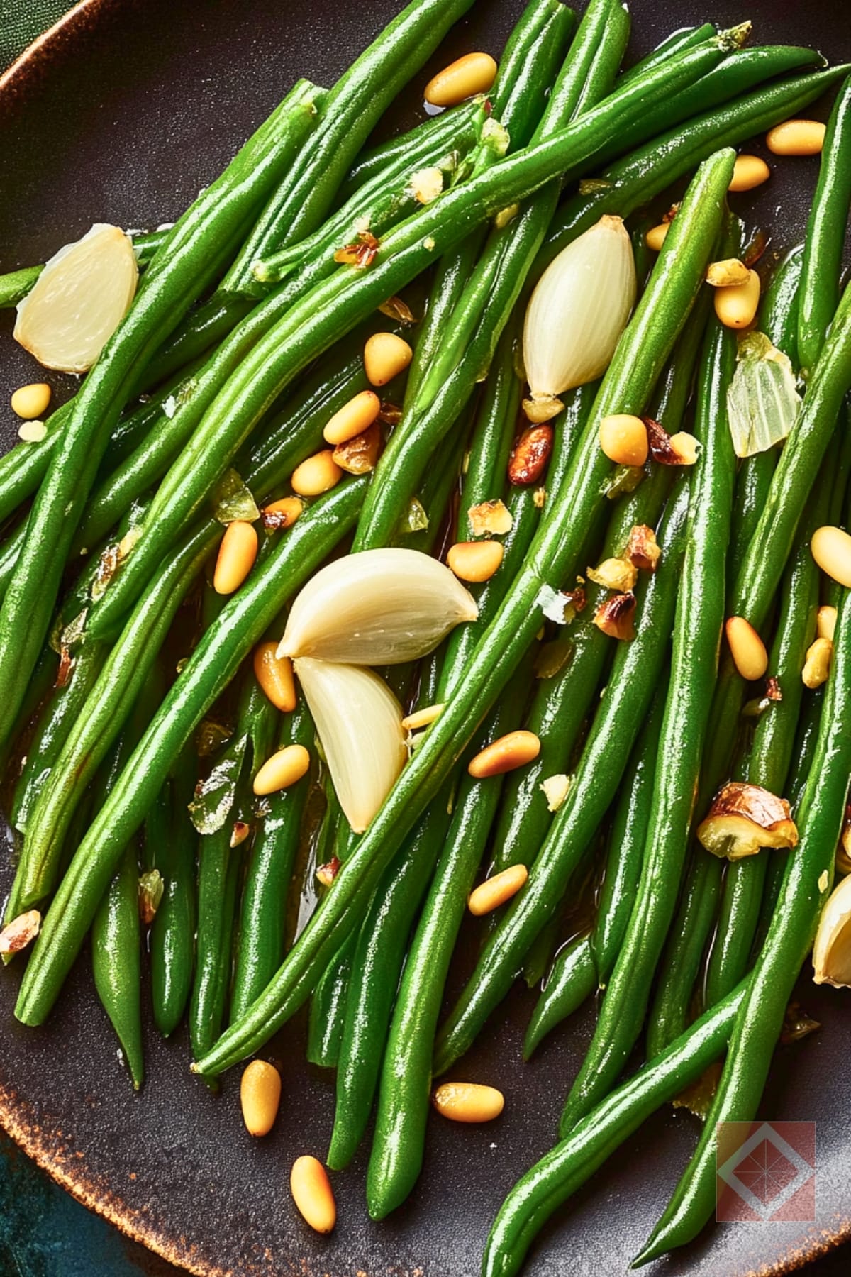 Healthy Green Beans with Pine Nuts: DASH Diet Style 3 Healthy Green Beans with Pine Nuts: DASH Diet Style - Diet Green Beans with Pine Nuts and Garlic pin 1 midia