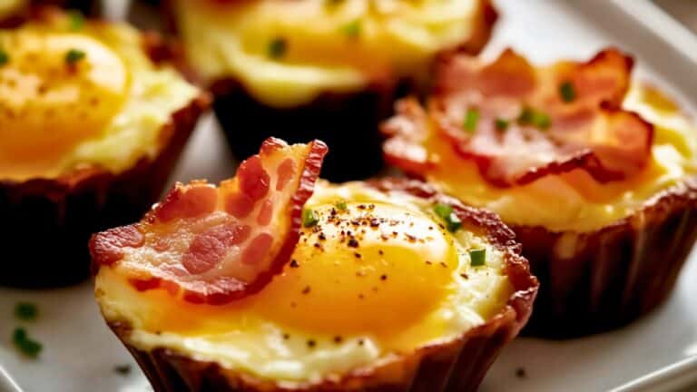 Easy Turkey Bacon & Egg Cups for Busy Mornings 10 Easy Turkey Bacon & Egg Cups for Busy Mornings - Easy Turkey Bacon Egg Cups midia 1