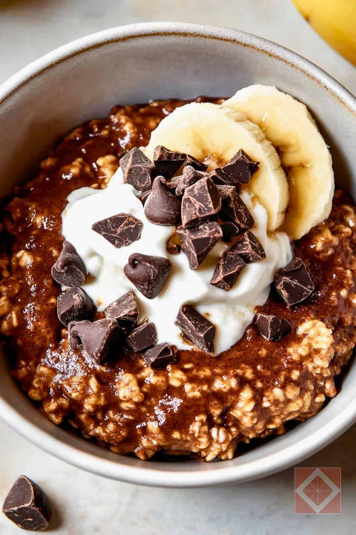Chocolate Brownie Baked Oats (High-Protein & Vegan) 4 Chocolate Brownie Baked Oats (High-Protein & Vegan) - Easy Vegan High Protein Brownie Oats pin 2 midia