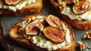 Creamy Ricotta & Fig Toast for the Dash Diet 1 Creamy Ricotta & Fig Toast for the Dash Diet - Fig and Ricotta Toast with Walnuts and Honey midia