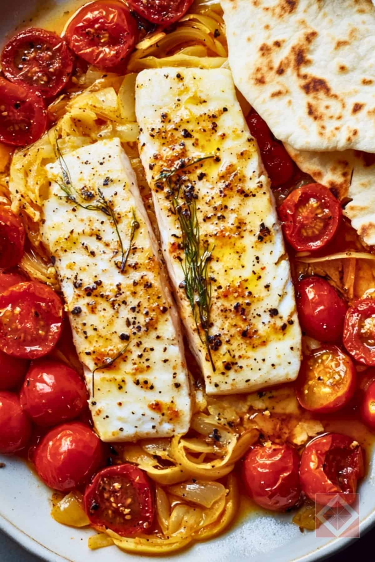13 Quick Dinner Recipes You Can Make in 15 Minutes 11 13 Quick Dinner Recipes You Can Make in 15 Minutes - Fish Recipe with Saffron Cherry Tomatoes pin 1 midia 1