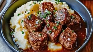 Simple Garlic Butter Steak Bites & Mash Easy Dinner Recipe 1 Simple Garlic Butter Steak Bites & Mash Easy Dinner Recipe - Garlic Butter Steak Bites and Mash midia