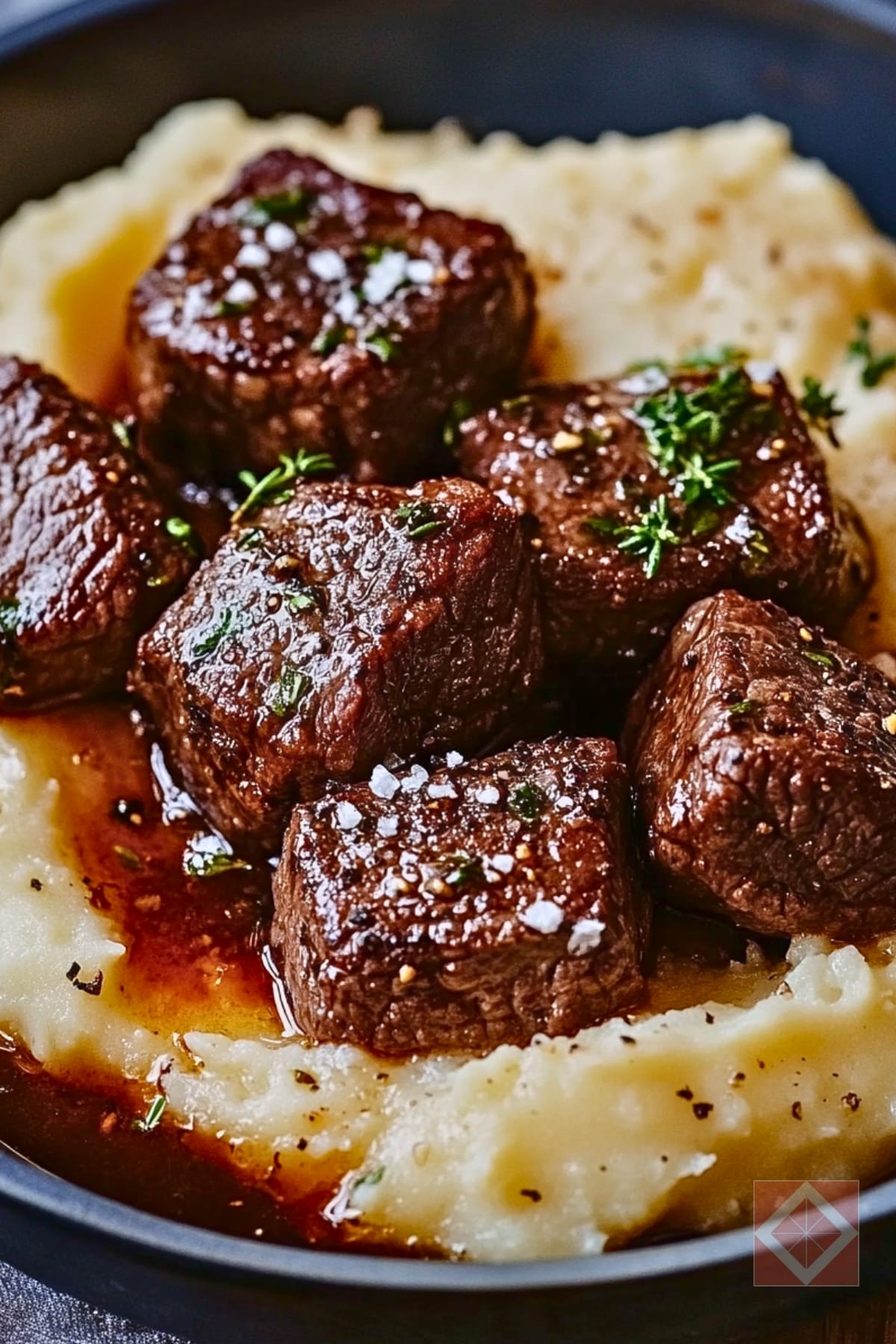 Simple Garlic Butter Steak Bites & Mash Easy Dinner Recipe 3 Simple Garlic Butter Steak Bites & Mash Easy Dinner Recipe - Garlic Butter Steak Bites and Mash pin 1 midia