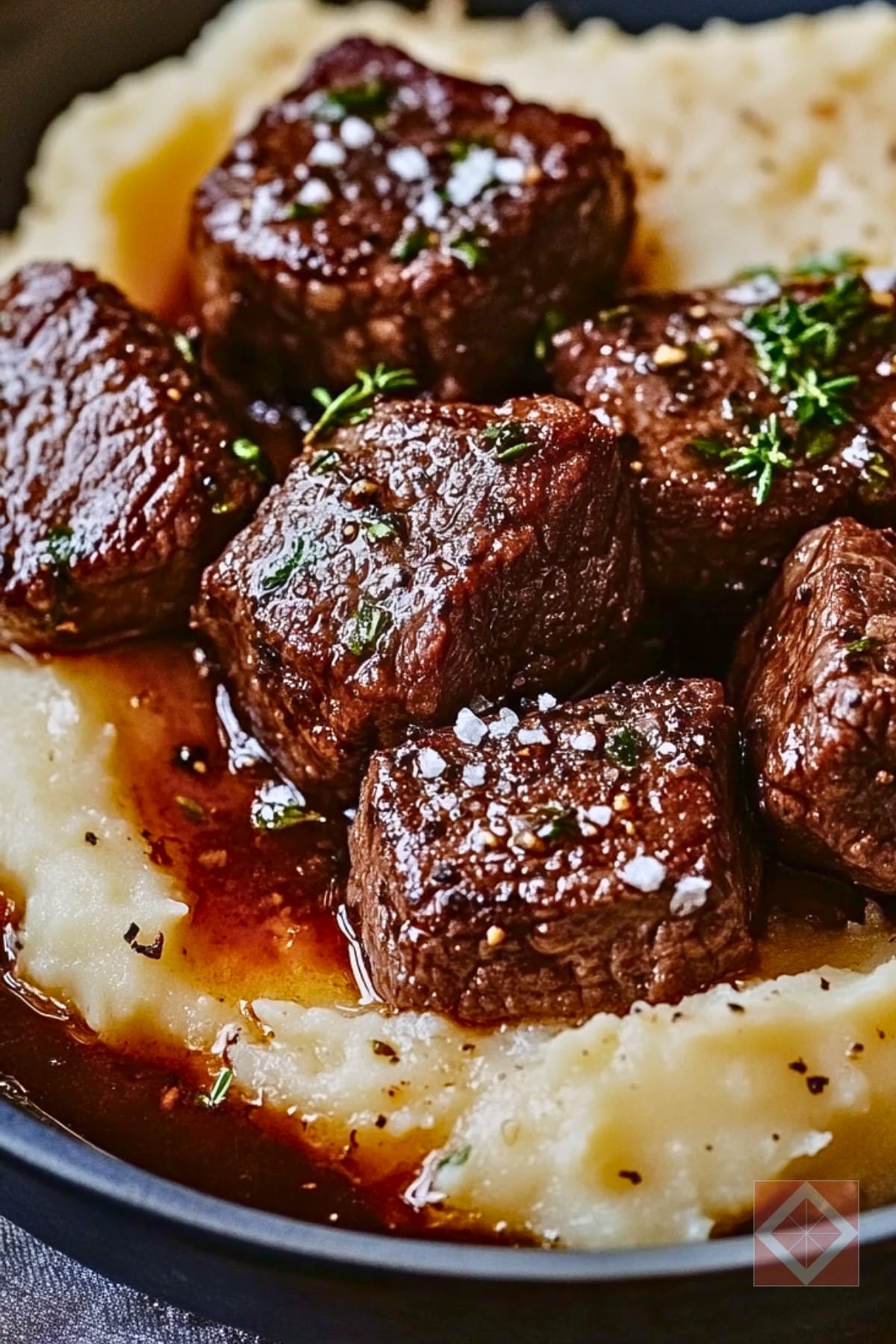 Simple Garlic Butter Steak Bites & Mash Easy Dinner Recipe 4 Simple Garlic Butter Steak Bites & Mash Easy Dinner Recipe - Garlic Butter Steak Bites and Mash pin 2 midia